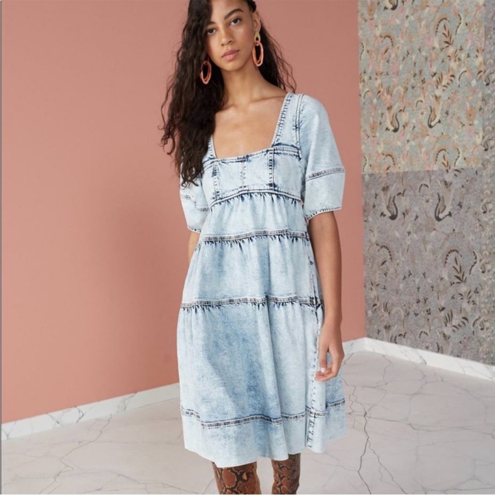 Ulla Johnson Denim Acid Wash Dress
